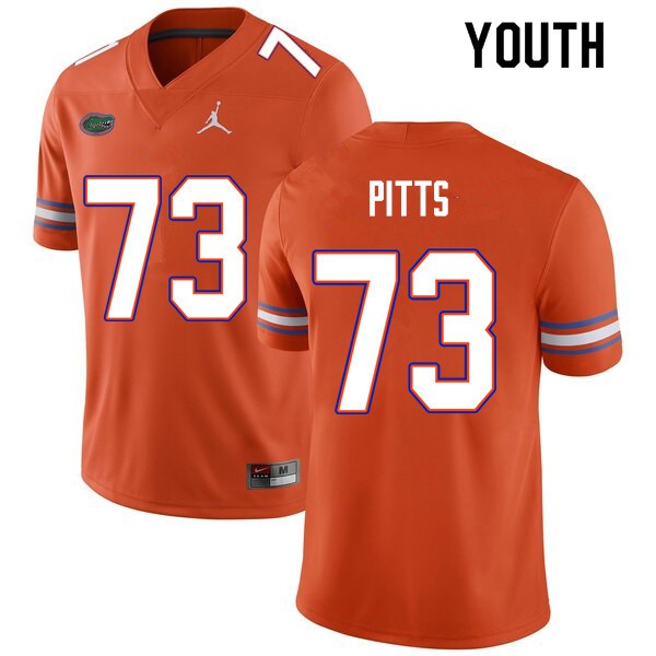 Youth #73 Mark Pitts Florida Gators College Football Jerseys Orange